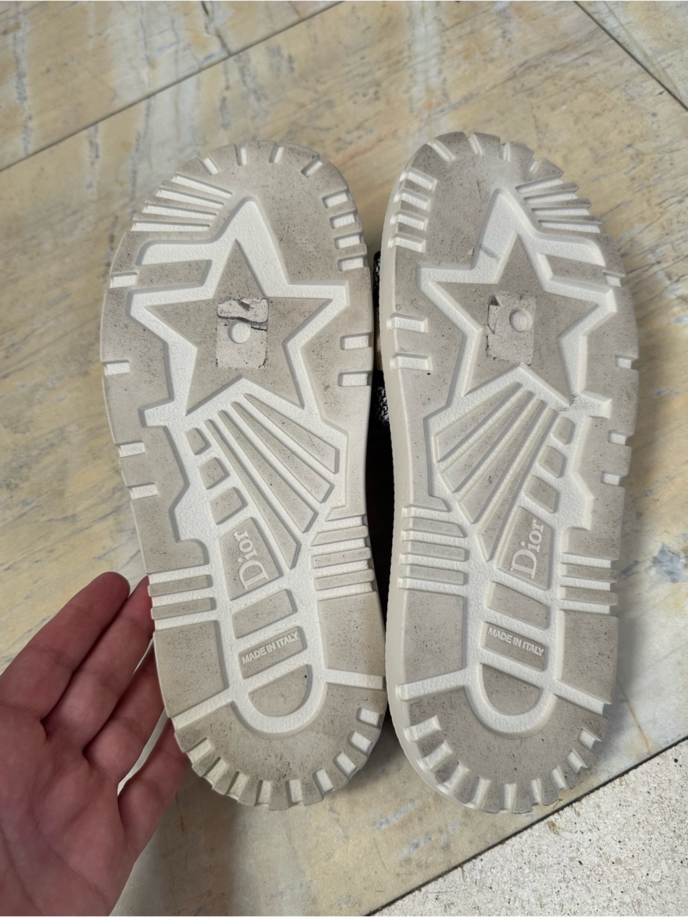 Christian Dior Blue White Dway Flower Toile Logo Slide Sandals size 37 - Picture 10 of 16